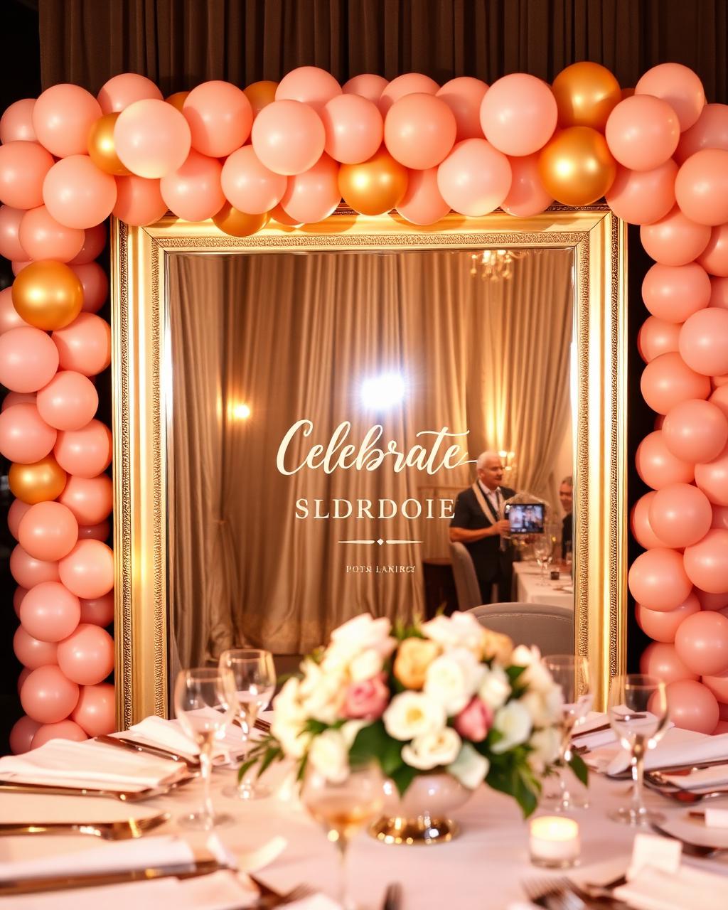 Luxury photo booth and floral installation